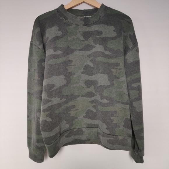 NWT O'Neill Cozy Green Camo Crew Neck Sweater Extra Large - Picture 2 of 11